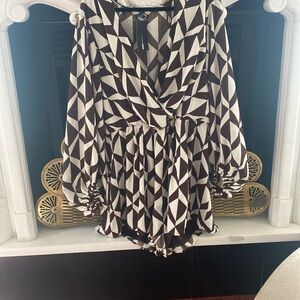 Geometric Patterned Women's Top
